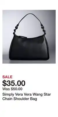 Kohl's Simply Vera Vera Wang Star Chain Shoulder Bag offer