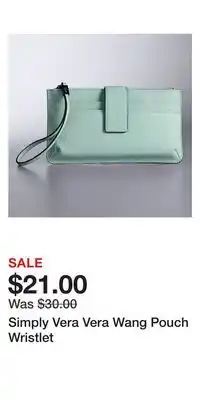 Kohl's Simply Vera Vera Wang Pouch Wristlet offer