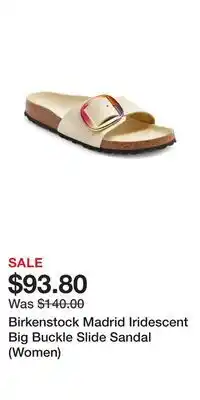 Nordstrom Birkenstock Madrid Iridescent Big Buckle Slide Sandal (Women) offer