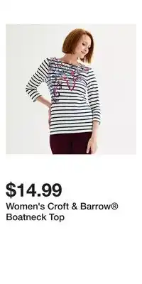 Kohl's Women's Croft & Barrow Boatneck Top offer