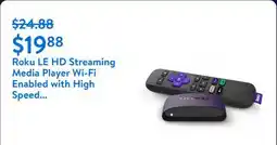 Walmart Roku LE HD Streaming Media Player Wi-Fi Enabled with High Speed HDMI Cable and Simple Remote offer