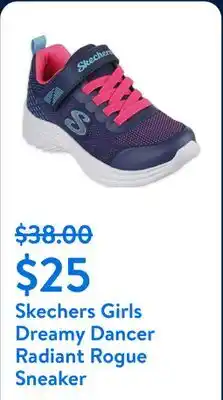 Walmart Skechers Girls Dreamy Dancer Radiant Rogue Sneaker offer