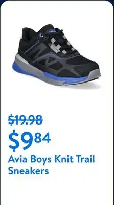 Walmart Avia Boys Knit Trail Sneakers offer