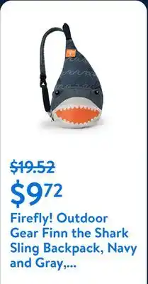 Walmart Firefly! Outdoor Gear Finn the Shark Sling Backpack, Navy and Gray, 3 Liter, Kids Backpack offer