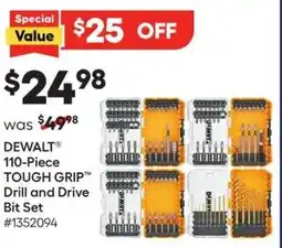 Lowe's DEWALT 110-Piece TOUGH GRIP Drill and Drive Bit Set offer