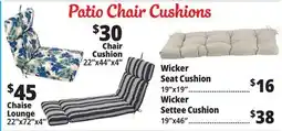 Ocean State Job Lot Patio Cushions offer