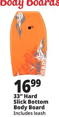 Ocean State Job Lot 33 Hard Slick Bottom Body Board offer