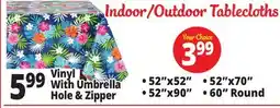 Ocean State Job Lot Indoor/Outdoor Tablecloths offer