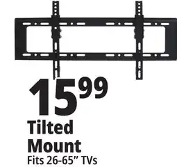 Ocean State Job Lot TechBunch Tilt Universal Wall Mount for Flat Panel TVs 26 - 65 offer