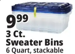 Ocean State Job Lot Mr. Fresh Sweater Storage Bins 3-Count offer