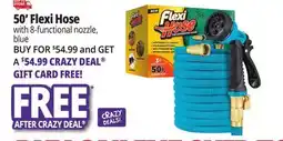 Ocean State Job Lot Flexi Hose with 8-Function Nozzle 50' Blue offer
