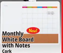Ocean State Job Lot Monthly White Board with Notes Cork offer