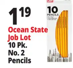 Ocean State Job Lot Ocean State Job Lot No.2 Pencils 10-Count offer