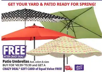 Ocean State Job Lot Patio Umbrellas offer