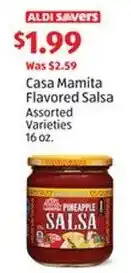 Aldi Casa Mamita Flavored Salsa offer