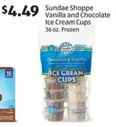 Aldi Sundae Shoppe Vanilla and Chocolate Ice Cream Cups offer