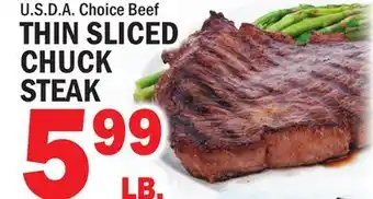 C Town THIN SLICED CHUCK STEAK offer