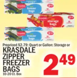 C Town KRASDALE ZIPPER FREEZER BAGS offer
