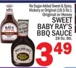 C Town SWEET BABY RAY'S BBQ SAUCE 28 Oz. Btl offer
