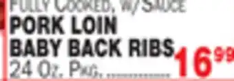 Bravo Supermarkets PORK LOIN BABY BACK RIBS offer