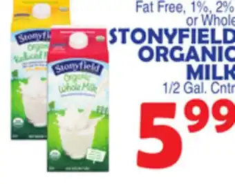 Bravo Supermarkets STONYFIELD ORGANIC MILK offer
