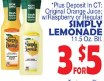 Bravo Supermarkets SIMPLY LEMONADE offer