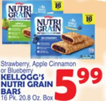 Bravo Supermarkets KELLOGG'S NUTRI GRAIN BARS offer