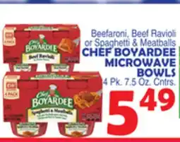 Bravo Supermarkets CHEF BOYARDEE MICROWAVE BOWLS offer