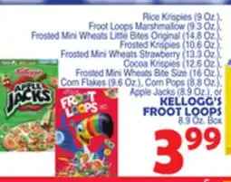 Bravo Supermarkets KELLOGG'S FROOT LOOPS 8.9 Oz. Box offer