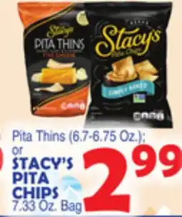 Bravo Supermarkets STACY'S PITA CHIPS 7.33 Oz. Bag offer
