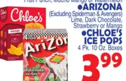 Bravo Supermarkets CHLOE'S ICE POPS offer