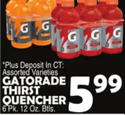 Bravo Supermarkets GATORADE THIRST QUENCHER offer