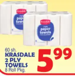 Bravo Supermarkets KRASDALE 2 PLY TOWELS offer