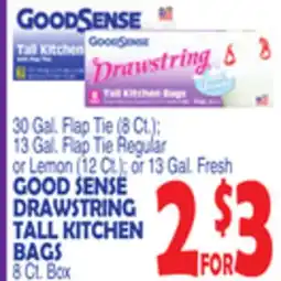 Bravo Supermarkets GOOD SENSE DRAWSTRING TALL KITCHEN BAGS offer
