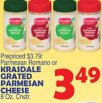 Bravo Supermarkets KRASDALE GRATED PARMESAN CHEESE offer