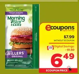 Weis Markets Morning Star Farms Veggie Burgers offer