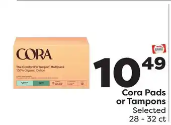 Weis Markets Cora Pads or Tampons offer