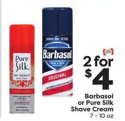 Weis Markets Barbasol or Pure Silk Shave Cream offer