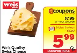 Weis Markets Weis Quality Swiss Cheese offer