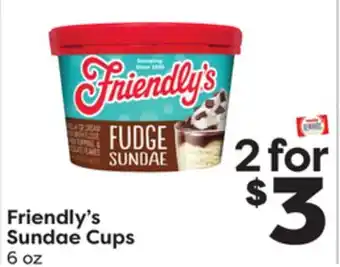 Weis Markets Friendly's Sundae Cups offer