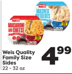 Weis Markets Weis Quality Family Size Sides offer