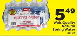 Weis Markets Weis Quality Natural Spring Water offer