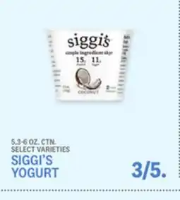 Kings Food Markets SIGGI'S YOGURT offer