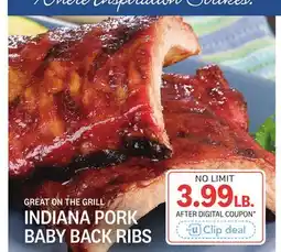 Kings Food Markets INDIANA PORK BABY BACK RIBS offer