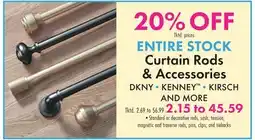 Boscov's ENTIRE STOCK Curtain Rods & Accessories offer