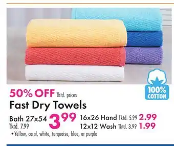 Boscov's Fast Dry Towels offer