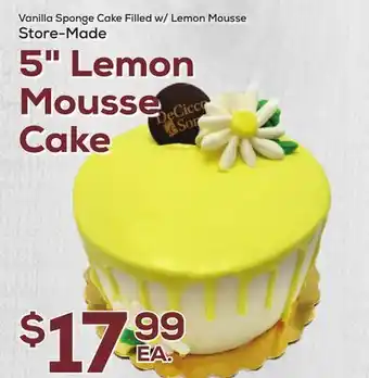 DeCicco & Sons 5 Lemon Mousse Cake offer
