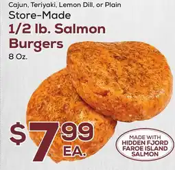 DeCicco & Sons 1/2 lb. Salmon Burgers offer