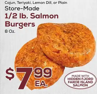 DeCicco & Sons 1/2 lb. Salmon Burgers offer