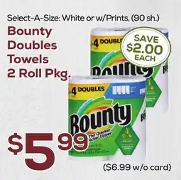 DeCicco & Sons Bounty Doubles Towels 2 Roll Pkg offer